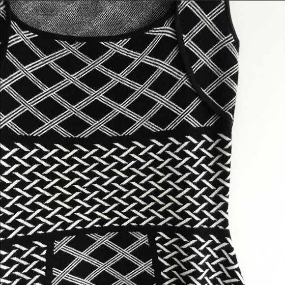 Intermix Black and White A line Knit Dress - Picture 6 of 8